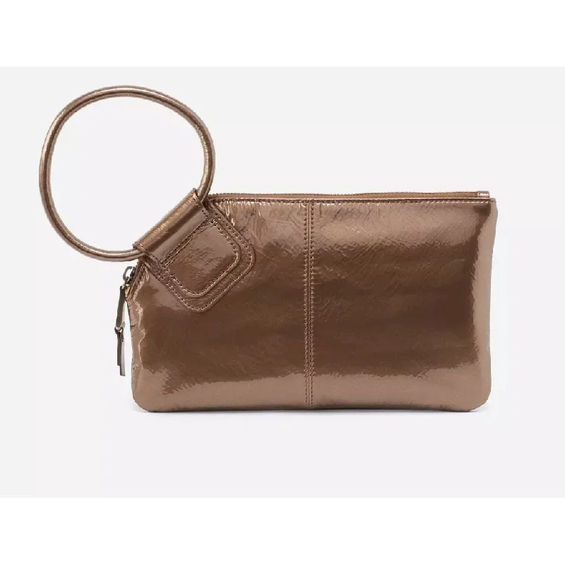 HOBO : Sable Wristlet in Bronze - Patent Leather