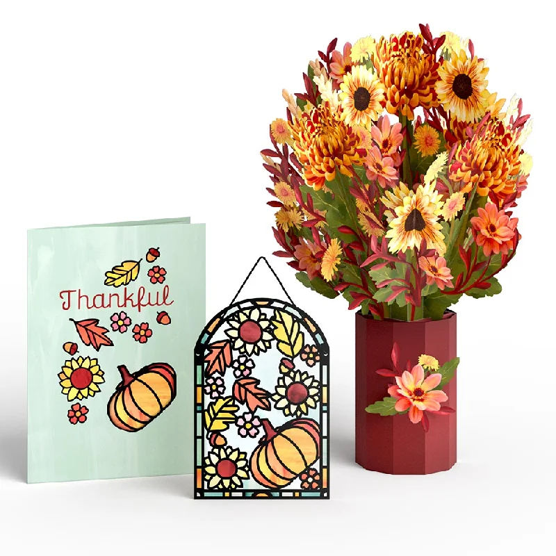 Thankful Suncatcher Card & Pop-Up Bouquet Bundle