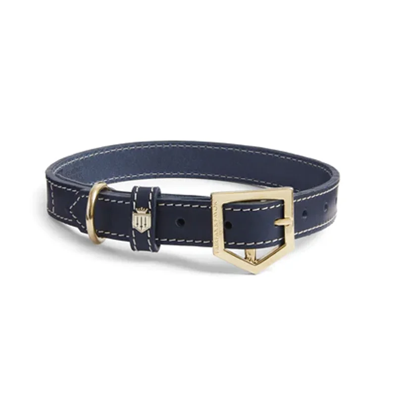 Fairfax & Favor Fitzroy Dog Collar - Navy Leather