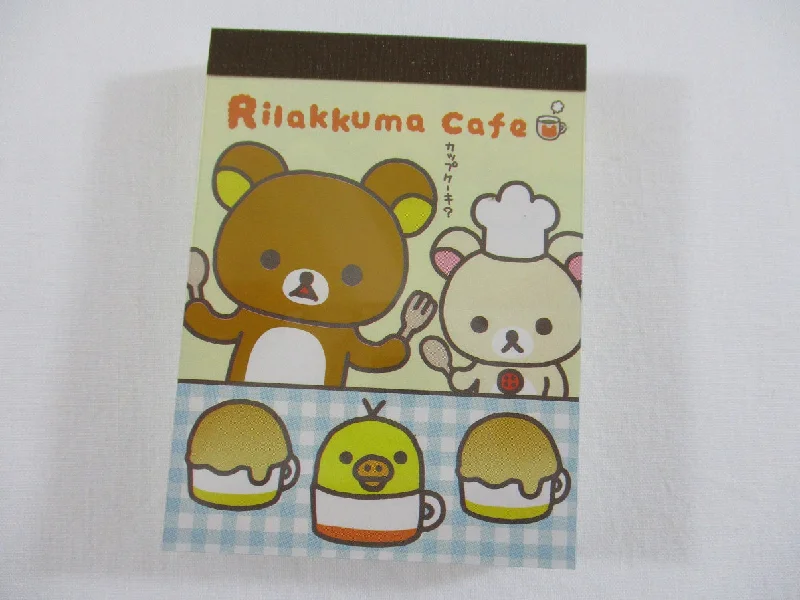 Cute Kawaii San-X Rilakkuma Cafe Mini Notepad / Memo Pad - A - Vintage