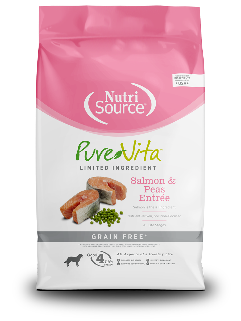 NutriSource PureVita: Limited Ingredient Grain-free | Salmon and Peas Entrée Dry Dog Food