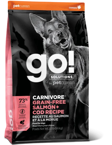 PETCUREAN GO! Carnivore: Grain-Free Salmon + Cod Recipe for Dogs