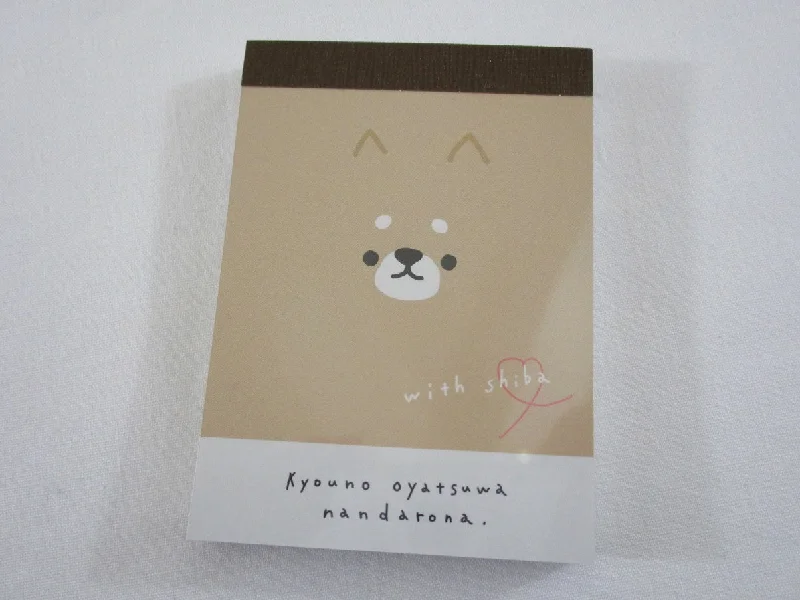 Cute Kawaii Kamio Heart Shiba Mini Notepad / Memo Pad - Stationery Design Writing Collection