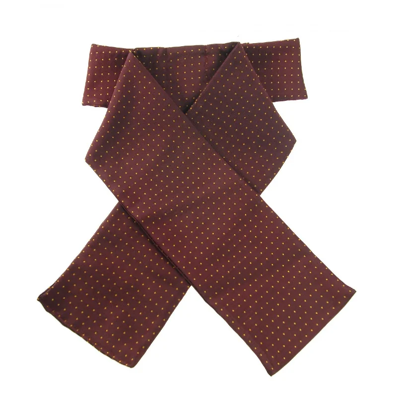 Showquest Tied Pin Spot Stock - Burgundy/Sunshine