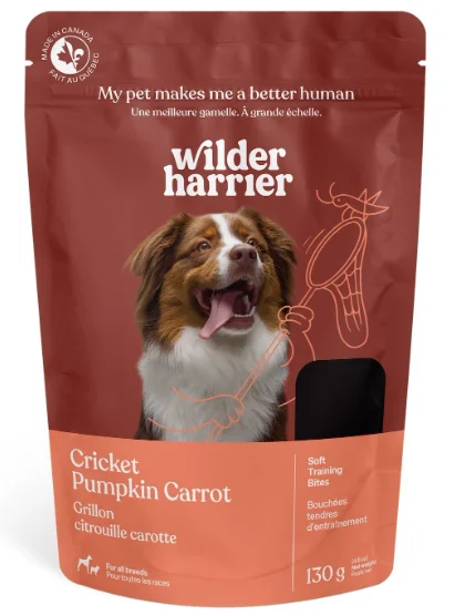 Wilder Harrier Dog Training Treats: Cricket, Pumpkin and Carrot (130g)