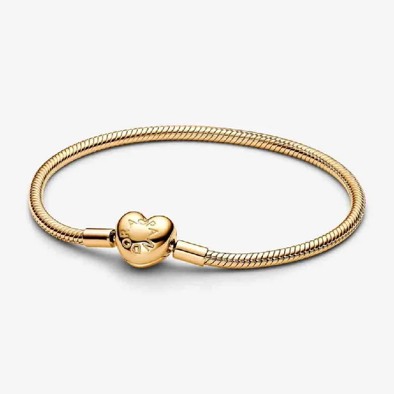 PANDORA : Pandora Moments Heart Clasp Snake Chain Bracelet