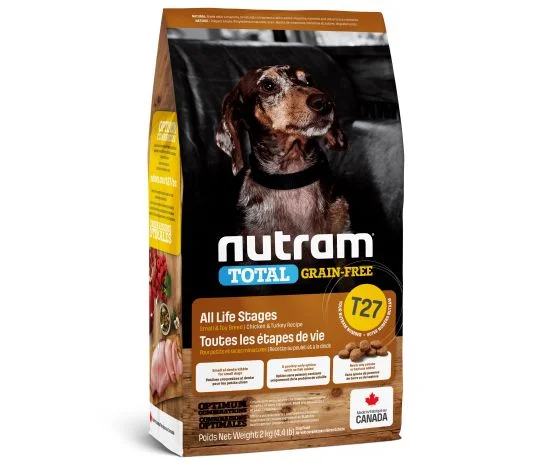 NUTRAM TOTAL (T27) GRAIN-FREE for Small Breeds: Chicken and Turkey