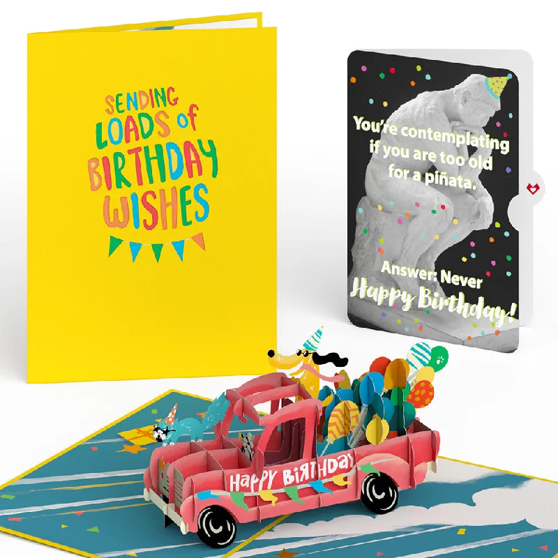 Birthday Truck with The Thinker Pop-Up Card and Sentiment Set