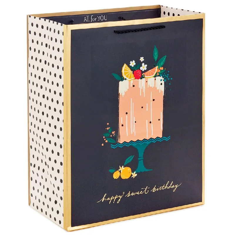 Hallmark : 13" Happy Sweet Birthday Cake Large Gift Bag