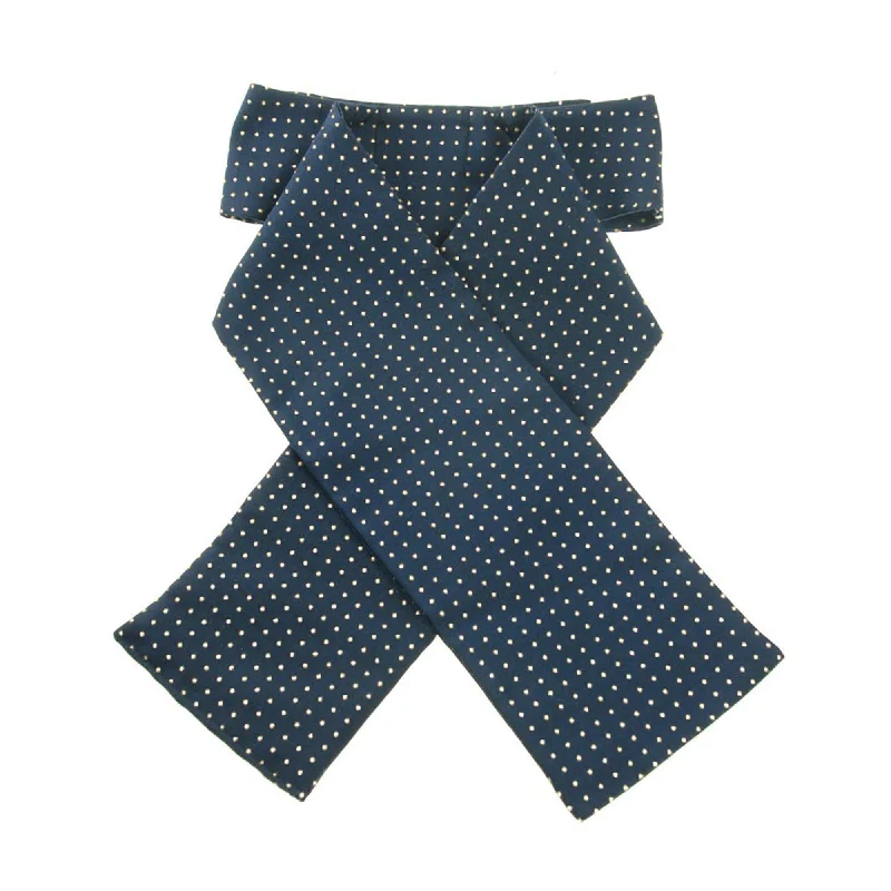 Showquest Tied Pin Spot Stock - Navy/White