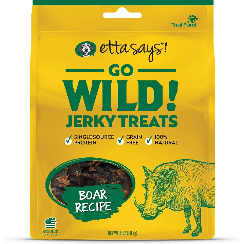 Etta Says Go Wild! Boar Jerky Dog Treats, 6oz