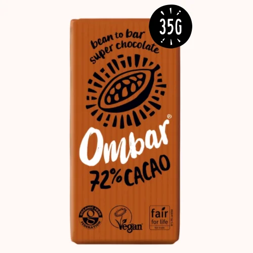 Ombar Vegan 72% Cacao Chocolate Bar 35g