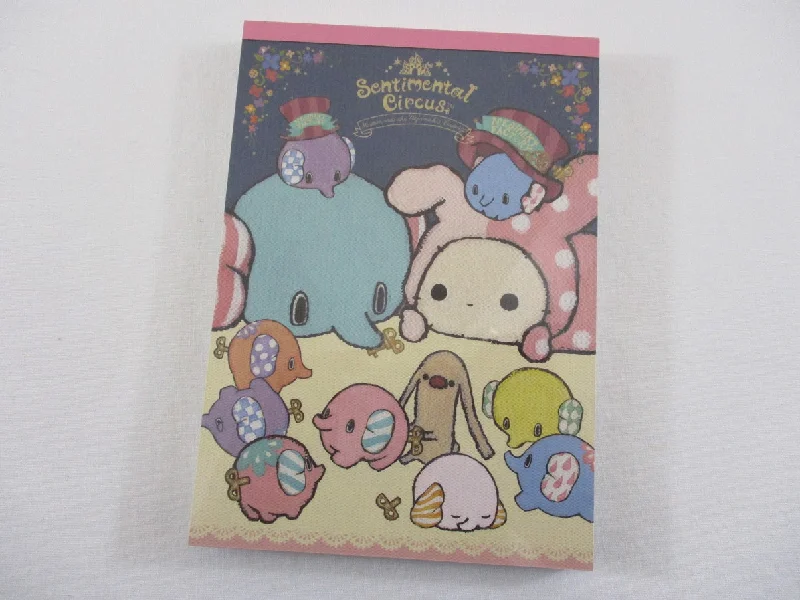 Cute Kawaii San-X Sentimental Circus 4 x 6 Inch Notepad / Memo Pad - A - Stationery Designer Paper Collection