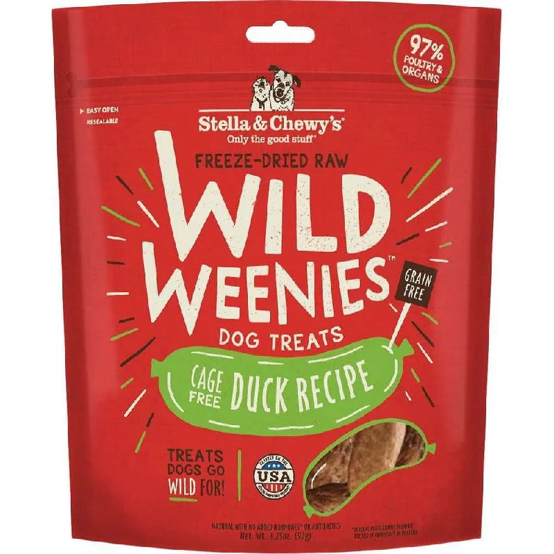 Stella & Chewy's Wild Weenies Duck Recipe Freeze Dried Dog Treats