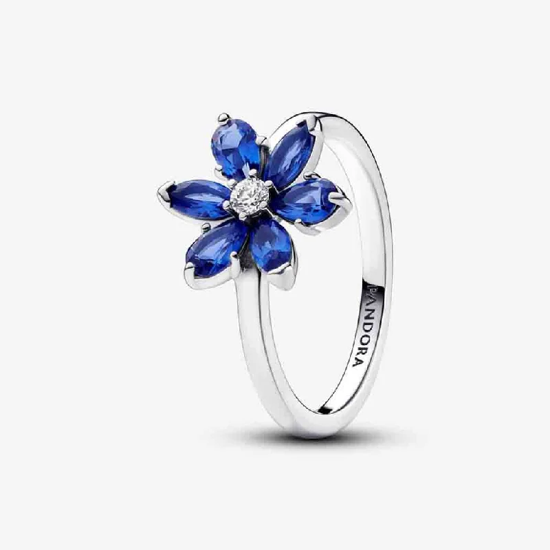 PANDORA : Sparkling Blue Herbarium Cluster Ring