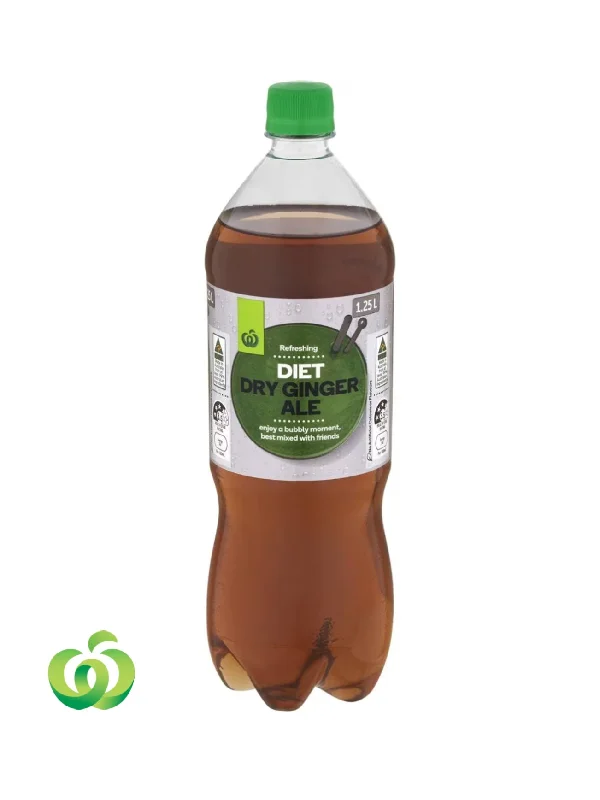 WOOLWORTHS DIET DRY GINGER ALE 1.25L