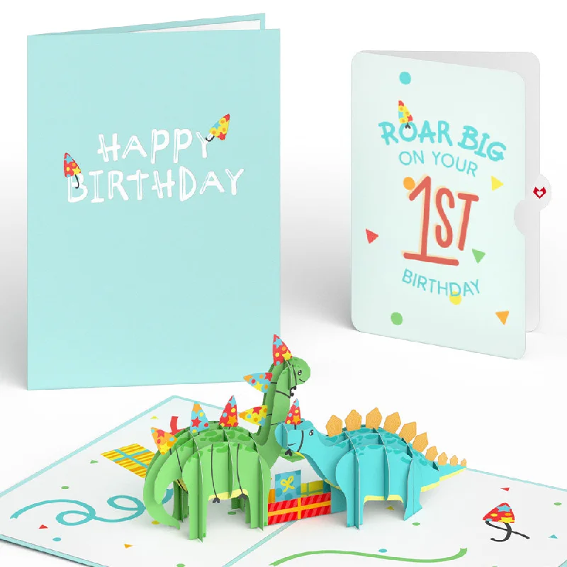 Dinosaurs 1st Birthday Pop-Up Card and Sentiment Set