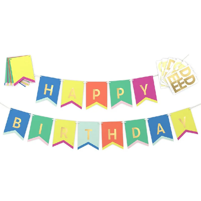 Hallmark : Customizable Multicolor Party Banner Kit