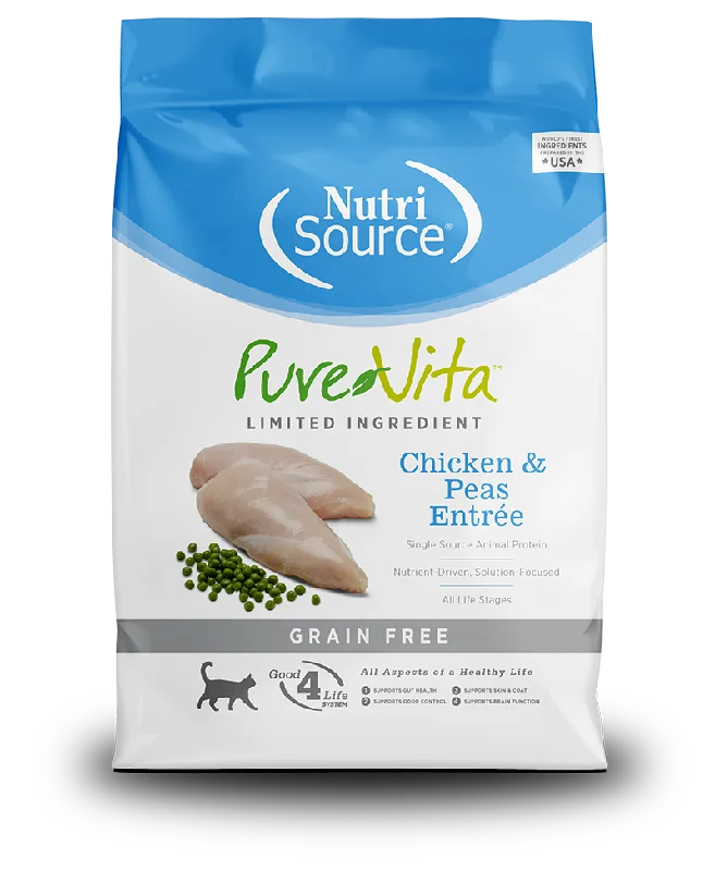 NutriSource Pure Vita: Limited Ingredients Grain-free | Chicken and Peas Dry Cat Food