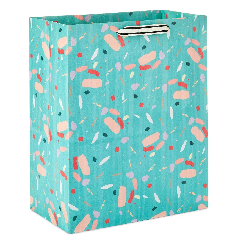 Hallmark : 13" Colorful Terrazzo on Mint Large Gift Bag