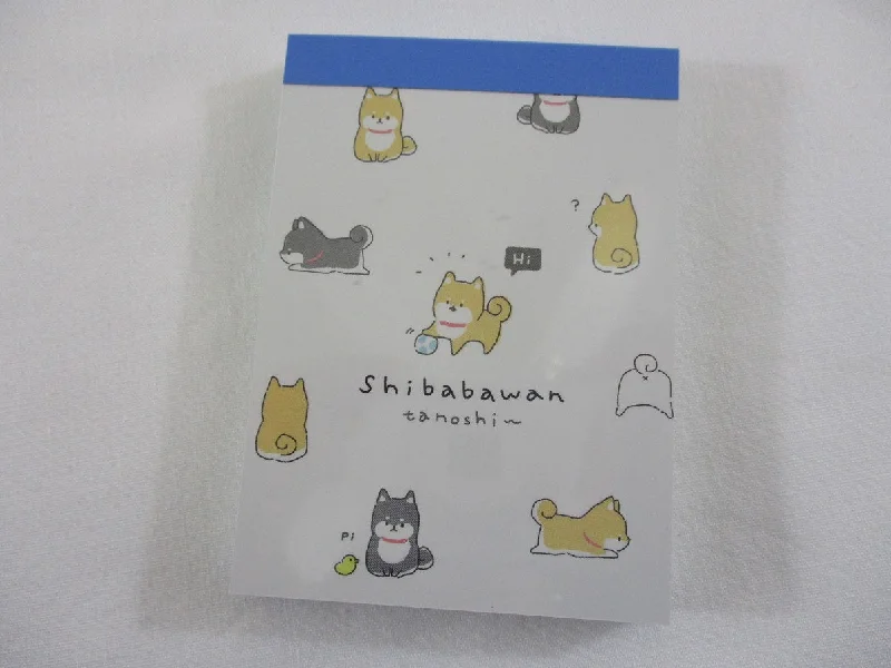 Cute Kawaii Q-Lia Dog Shibabawan Mini Notepad / Memo Pad - Stationery Design Writing Collection