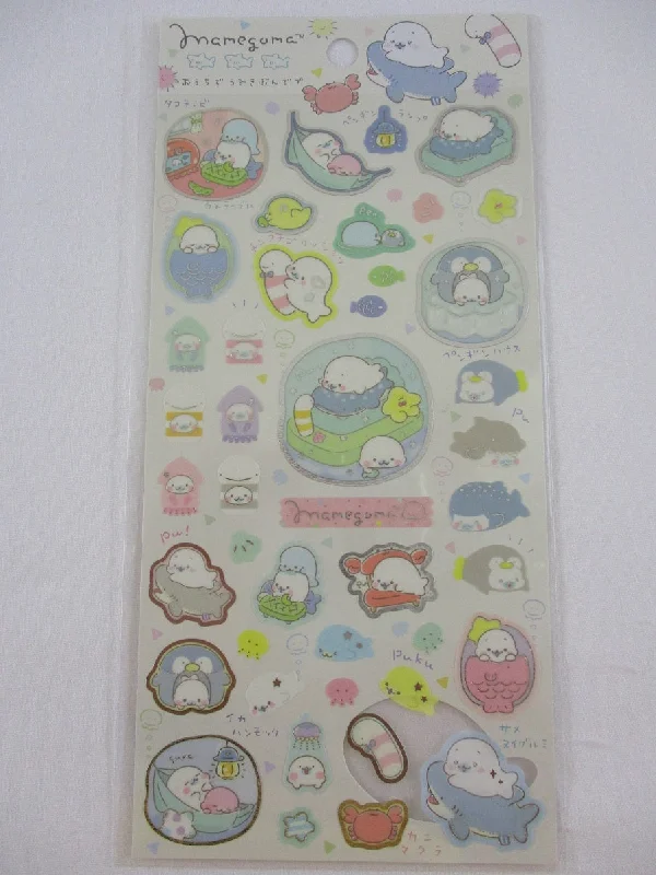 Cute Kawaii San-X Mamegoma Seal Sticker Sheet 2021 - A - for Planner Journal Scrapbook Craft