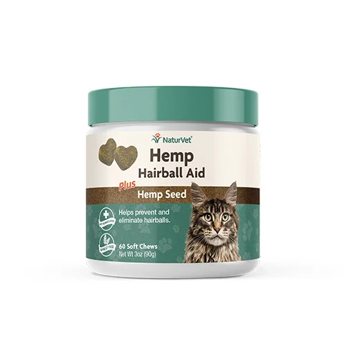 Naturvet Hemp Hairball Aid Soft Chew for Cats (60ct)