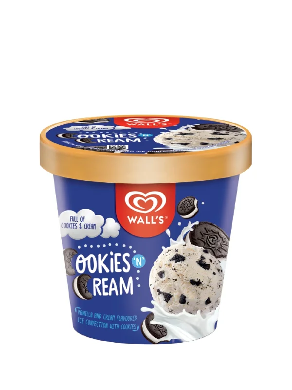 WALL'S TUB COOKIES & CREAM 750ML