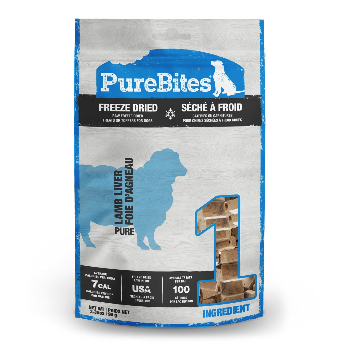 Purebites New Zealand Lamb Liver Freeze-Dried Dog Treat (95g)