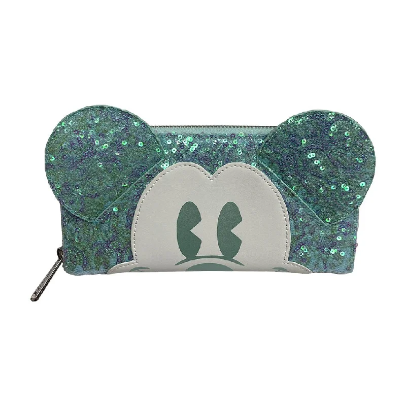 Loungefly : Disney100th Platinum and Wonder Mickey Mouse Zip Around Wallet