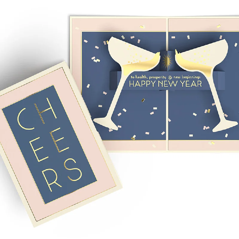 Cheers Happy New Year Pop-Up Card