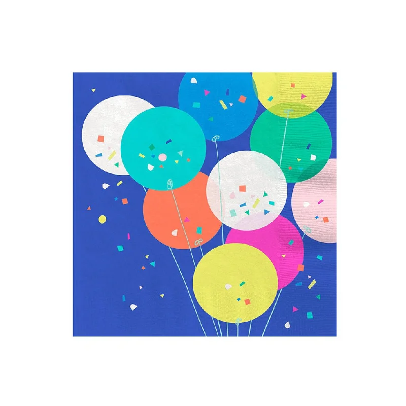 Hallmark : Balloons and Confetti Dinner Napkins, Set of 16