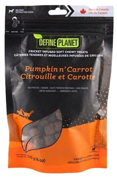 Define Planet Dog Treats, Pumpkin And Carrot With Crickets And Lamb Liver 170gr