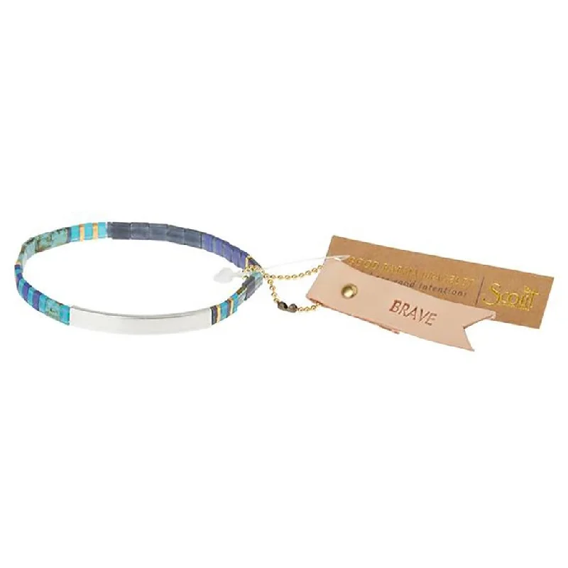 Scout Curated Wears : Good Karma Miyuki Bracelet | Brave - Cobalt/Silver