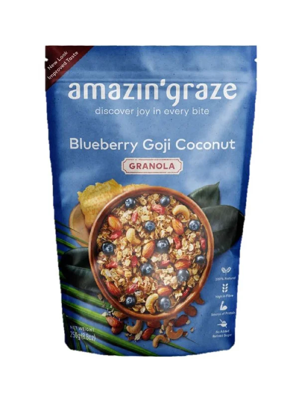 AMAZIN' GRAZE B/BERRY GOJI COCONUT GRANOLA 250G