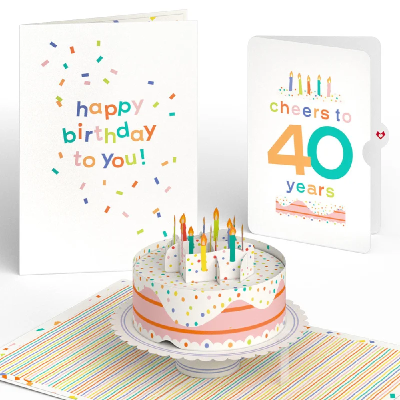 Confetti Cake 40th Birthday Pop-Up Card and Sentiment Set