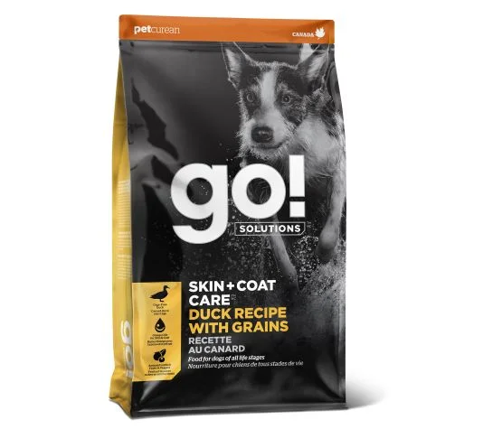 PETCUREAN GO! Skin + Coat Care: Duck Recipe with Grains for Dogs