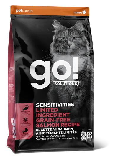 PETCUREAN GO! Sensitivities: Limited Ingredient Grain-Free Salmon Recipe for Cats