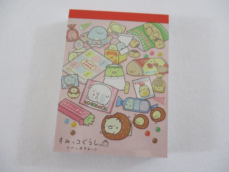 Cute Kawaii San-X Sumikko Gurashi Market Shops Mini Notepad / Memo Pad - B - 2016 - Rare HTF