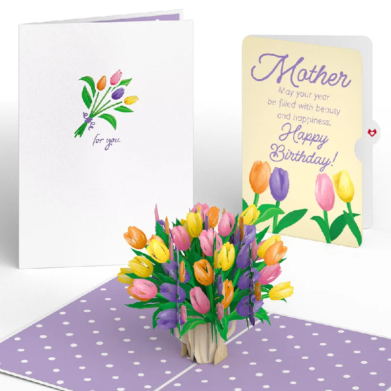 Tulips Birthday Pop-Up Card and Sentiment Set for Mother