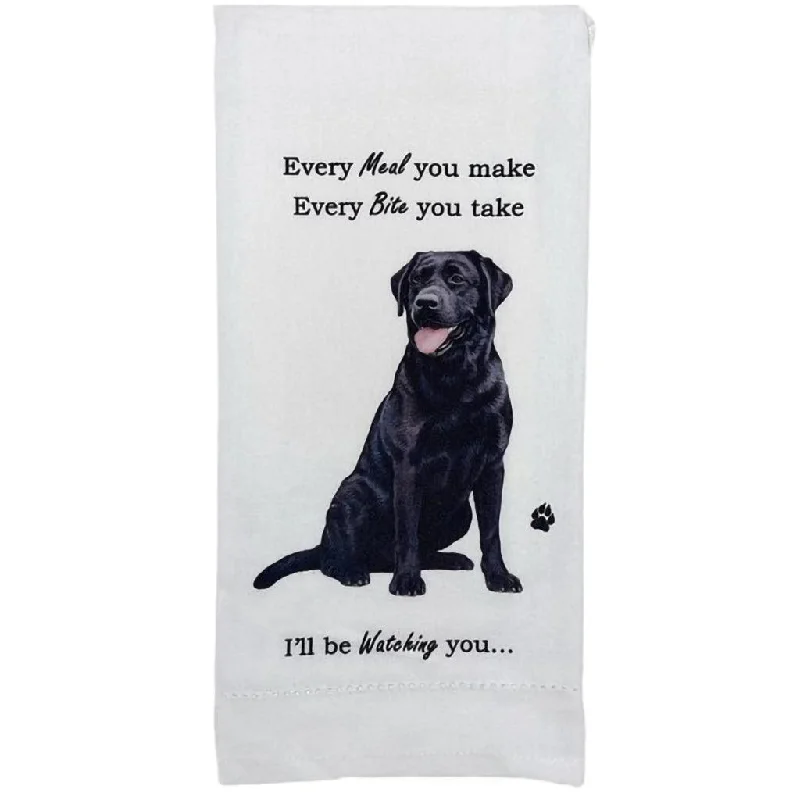 E & S Pets : "Every Meal You Make" Kitchen Towel - Black Labrador