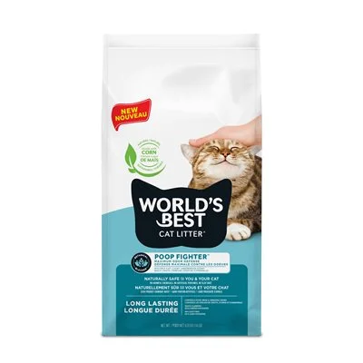 World's Best Cat Litter Poop Fighter Clumping Cat Litter