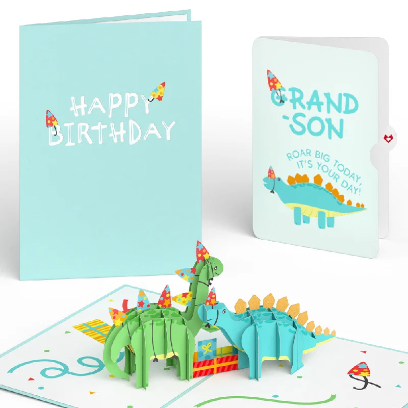 Dinosaurs Birthday Pop-Up Card and Sentiment Set for Grandson