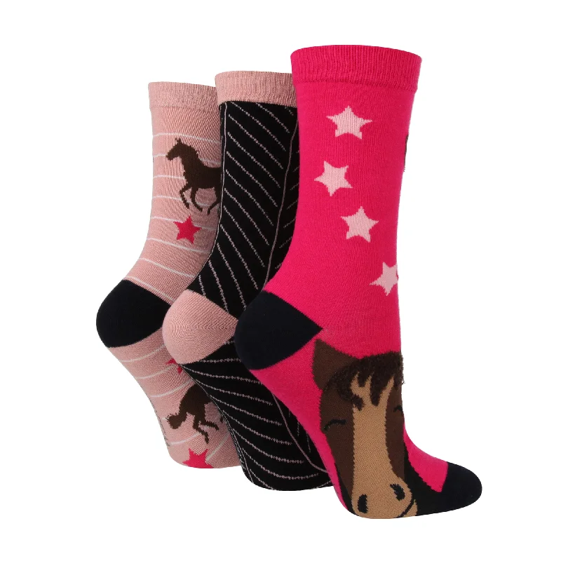 Wild Feet Ladies Horse Fashion Socks