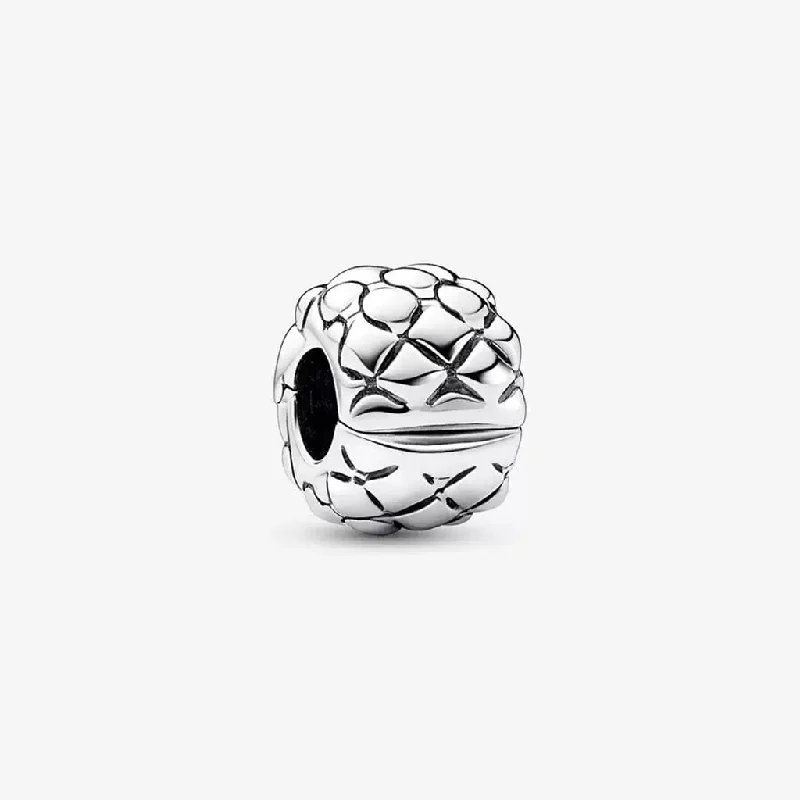 PANDORA : Studded Clip Charm in Sterling Silver