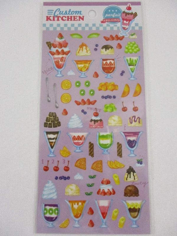 Cute Kawaii Mindwave Food Create Your Own Custom Kitchen Sticker Sheet - D - Fruit Parfait - for Journal Planner Craft