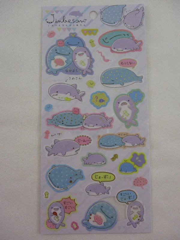 Cute Kawaii San-X Jinbesan Whale Sticker Sheet 2021 - A - for Planner Journal Scrapbook Craft