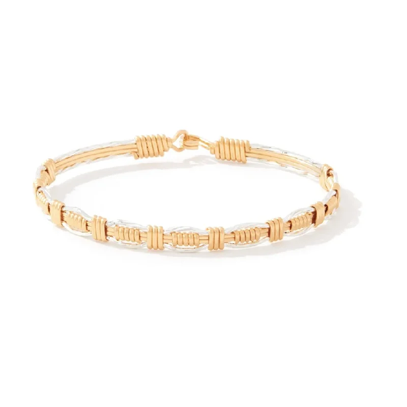 Ronaldo Jewelry : Steadfast Bracelet in 14K Gold Artist Wire and Silver