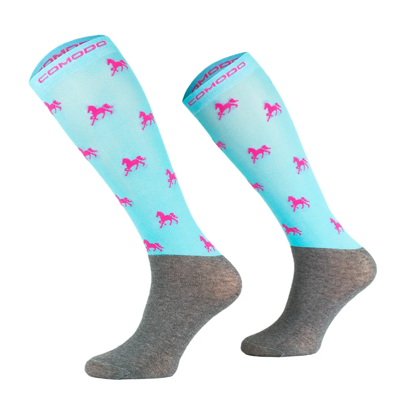 Comodo Microfibre Ladies Horse Design Socks