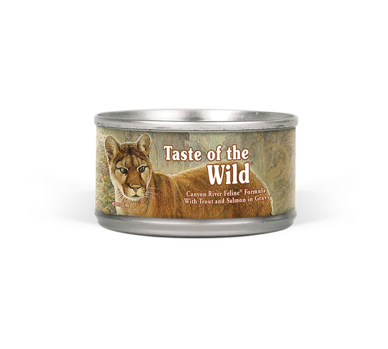 Taste of the Wild: Canyon River Feline Recipe with Trout and Salmon in Gravy